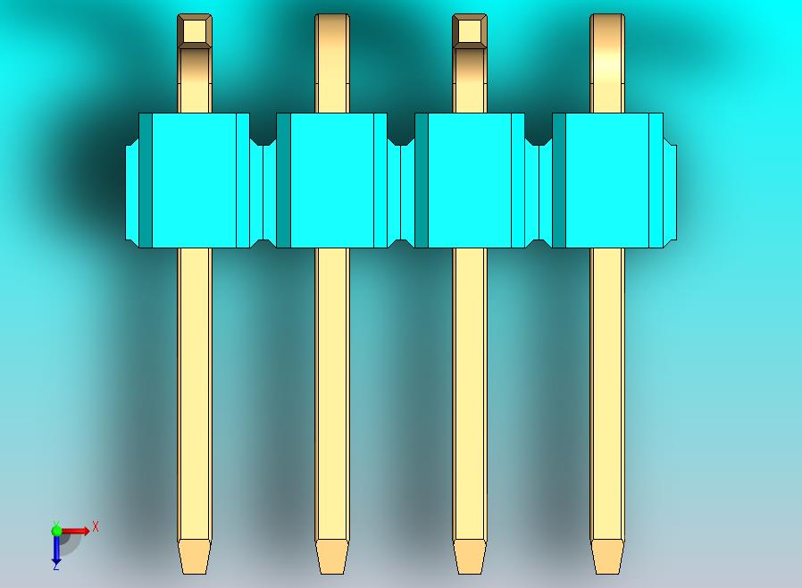 DS1022彩色排针 100mil(2.54mm) 类型SMT R1 (1.5 x 6.0 x 3.0mm) 1Rx40pin 彩色 REV1.0