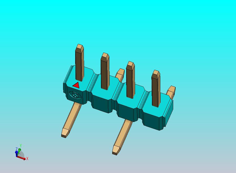 DS1022彩色排针 100mil(2.54mm) 类型SMT R2 (1.5 x 6.0 x 3.0mm) 1Rx40pin 彩色 REV1.0