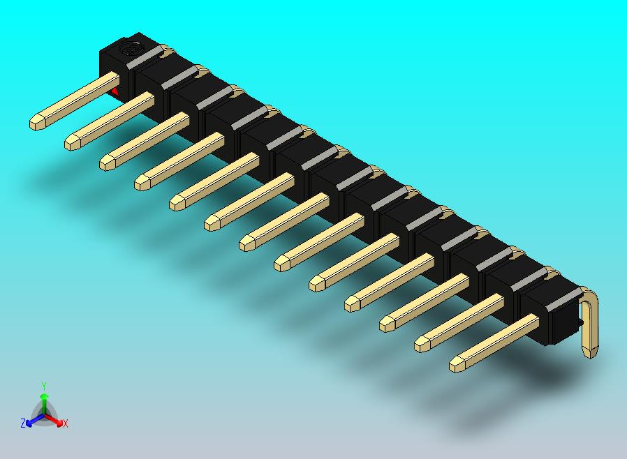 DS1022彩色排针 黑色 1x13p 100mil 类型D 版本1.0.zip