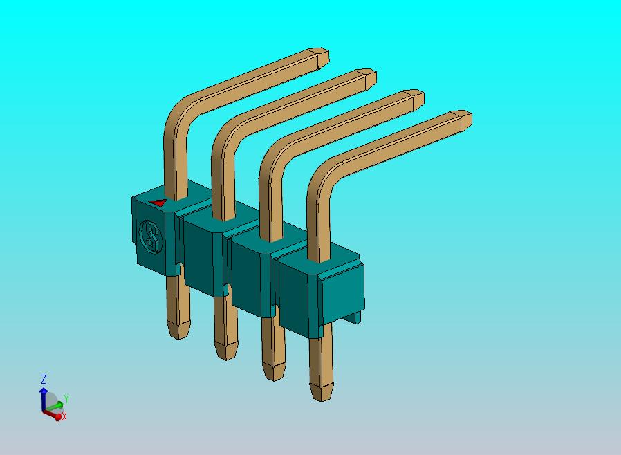 DS1022彩色排针 100mil(2.54mm) 类型U(3.0x6.0x6.05mm) 1Rx40pin 彩色 REV1.0