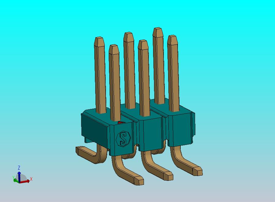 DS1022彩色排针 100mil(2.54mm) 类型SMT (1.5 x 6.0 x 3.0mm) 2Rx40引脚彩色 版本1.0