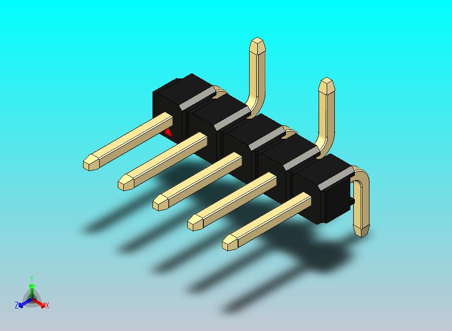 DS1022彩色排针 黑色 05P 100mil 类型 SMT R2 版本1.0.zip