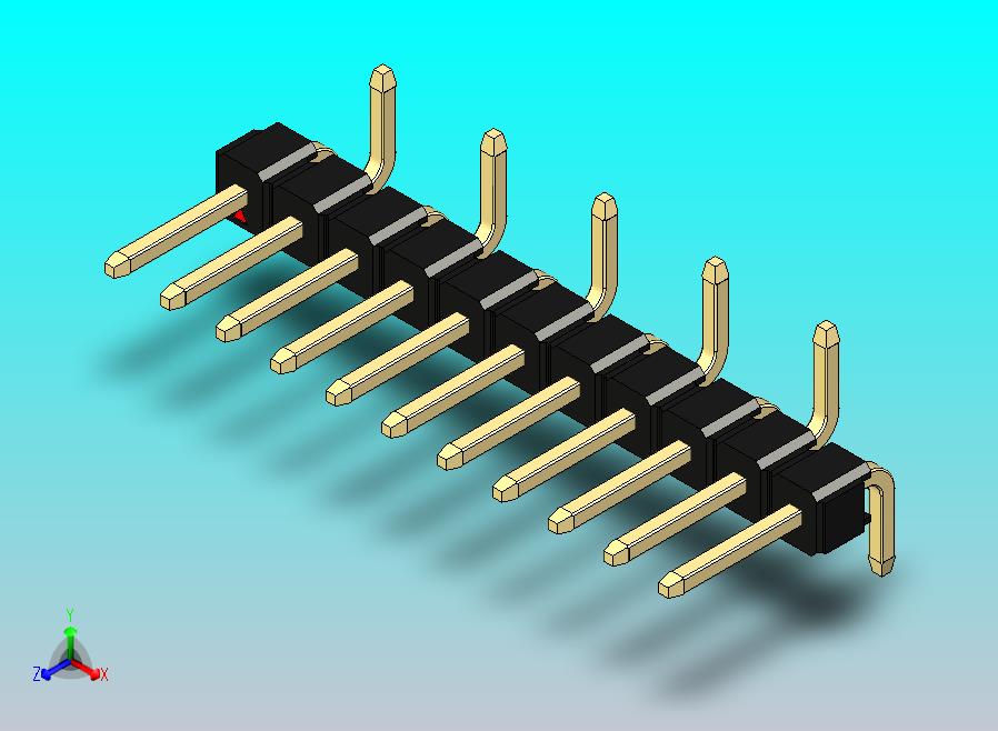 DS1022彩色排针 黑色 11P 100mil 类型 SMT R2 版本1.0.zip