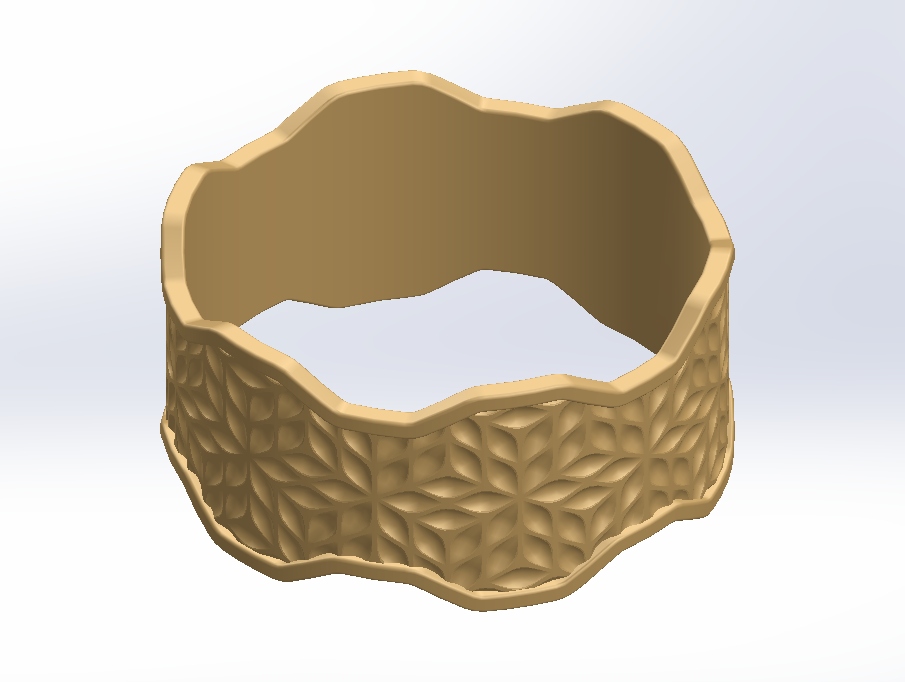 叶子图案金戒指