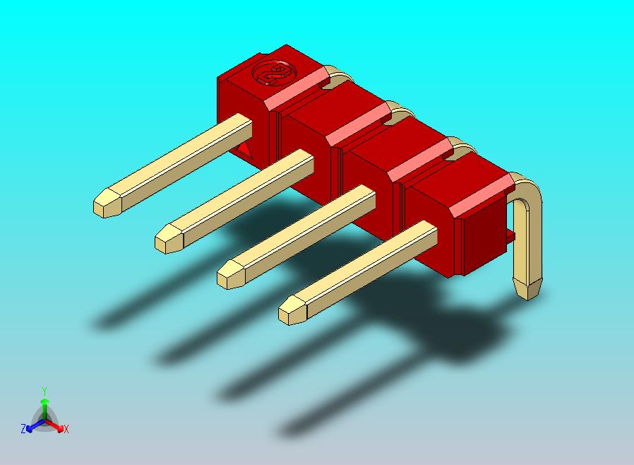 DS1022彩色排针 红色 1x04p 100mil 类型D 版本1.0.zip