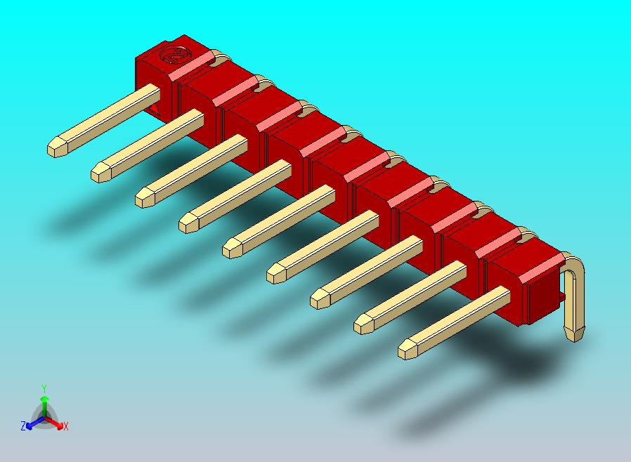 DS1022彩色排针 红色 1x09p 100mil 类型D 版本1.0.zip