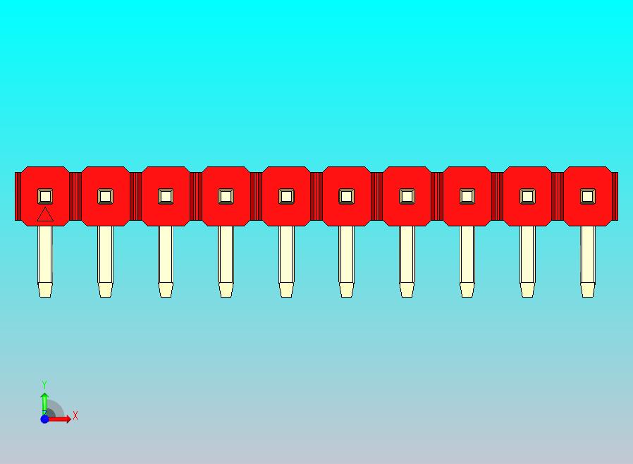 DS1022彩色排针 红色 1x10p 100mil 类型D 版本1.0.zip