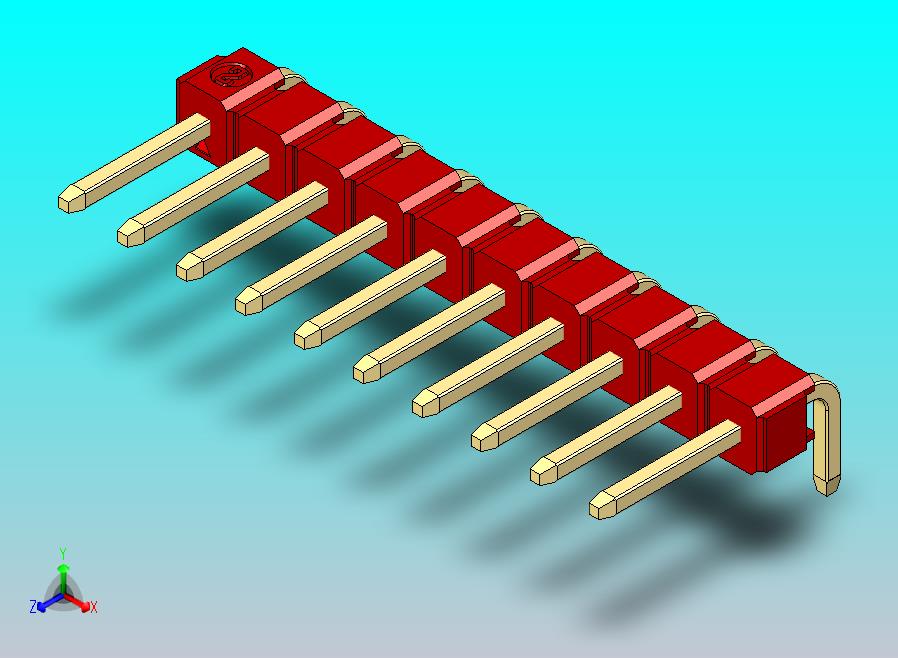 DS1022彩色排针 红色 1x10p 100mil 类型D 版本1.0.zip