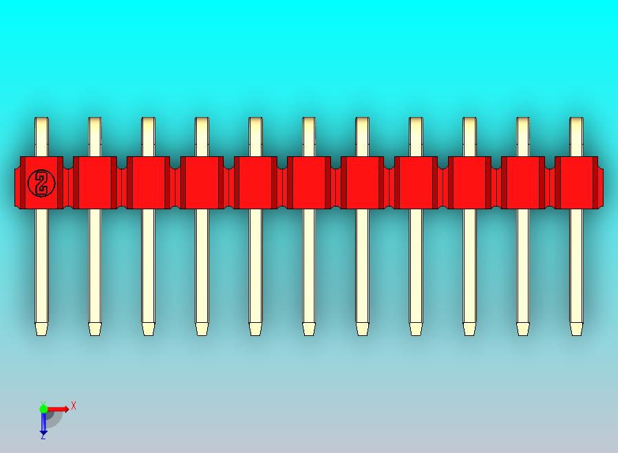 DS1022彩色排针 红色 1x11P 100mil 类型D 版本1.0.zip