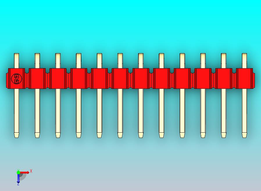 DS1022彩色排针 红色 1x12p 100mil 类型D 版本1.0.zip