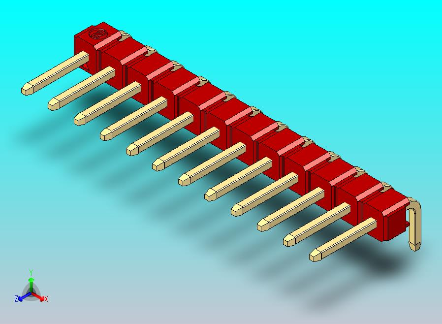DS1022彩色排针 红色 1x12p 100mil 类型D 版本1.0.zip
