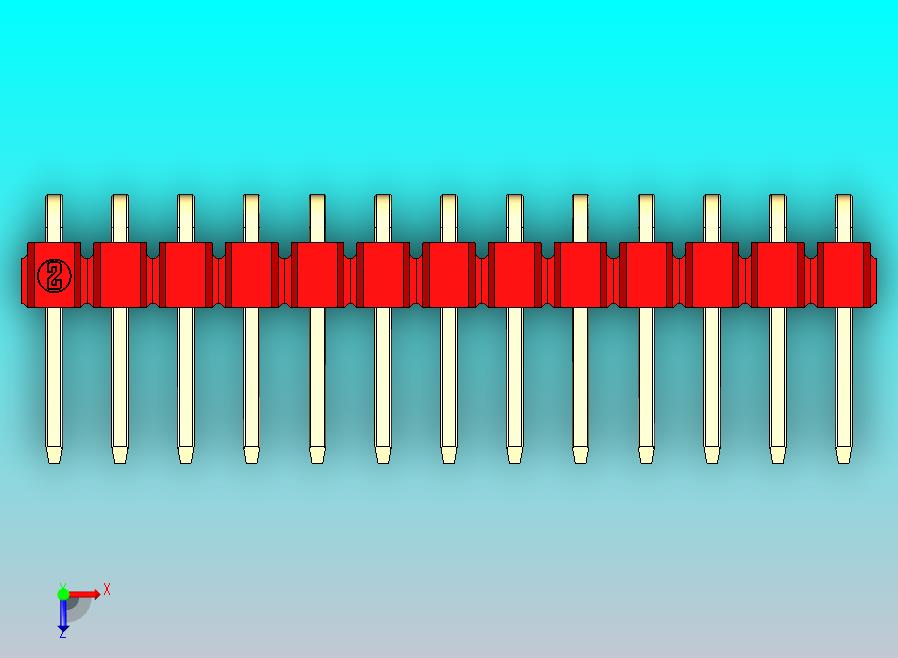 DS1022彩色排针 红色 1x13p 100mil 类型D 版本1.0.zip