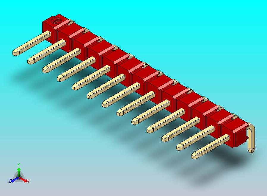 DS1022彩色排针 红色 1x13p 100mil 类型D 版本1.0.zip