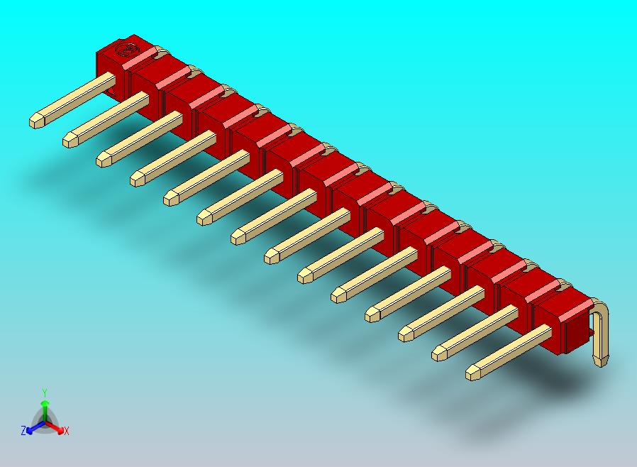 DS1022彩色排针 红色 1x14p 100mil 类型D 版本1.0.zip