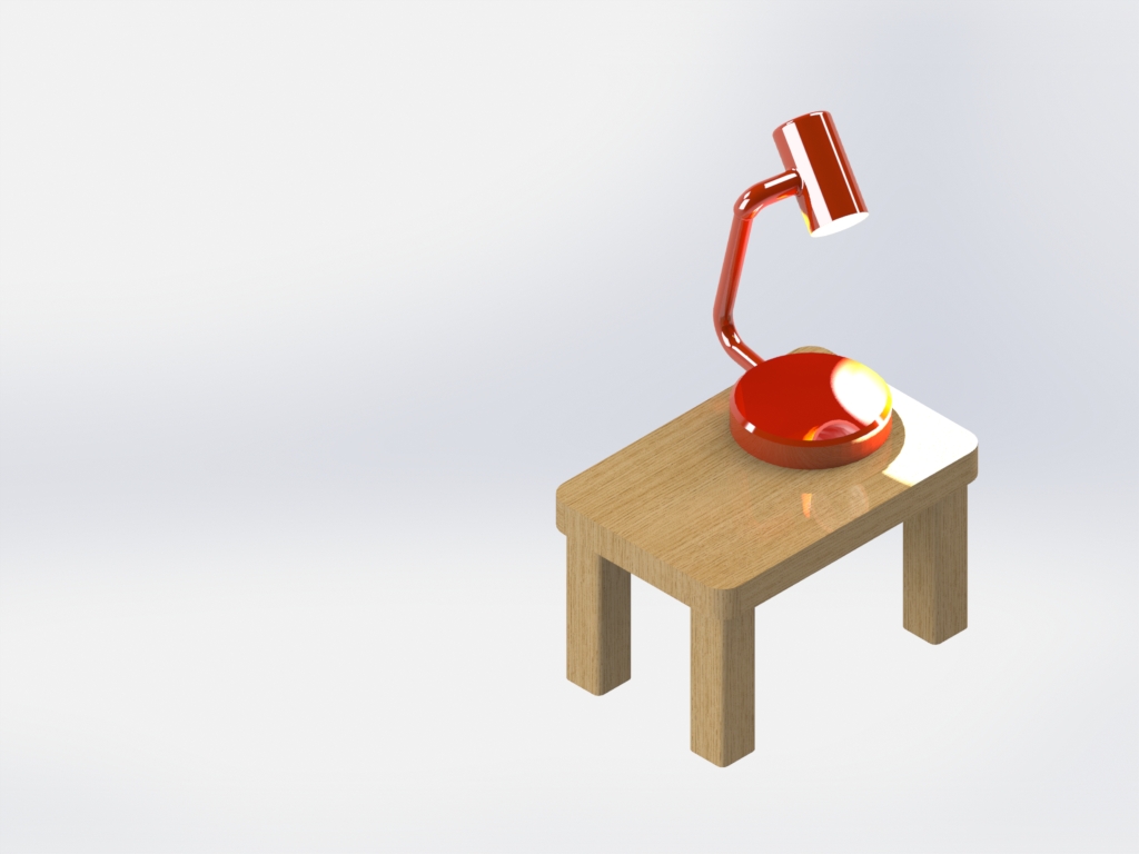 红色台灯
