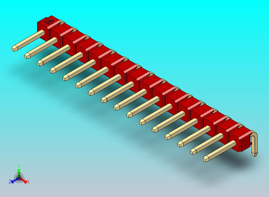 DS1022彩色排针 红色 1x16P 100mil 类型D 版本1.0.zip