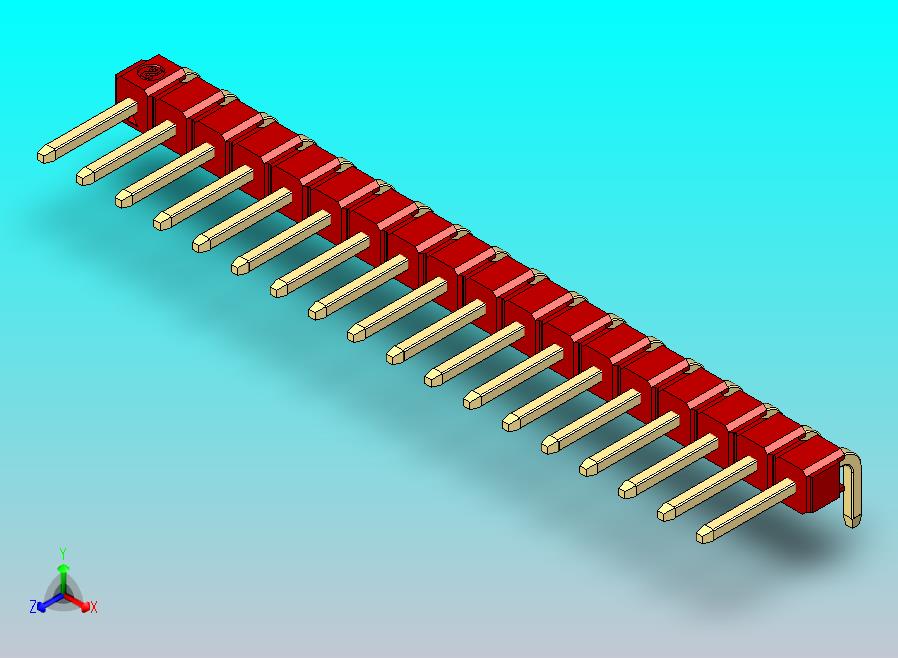 DS1022彩色排针 红色 1x18P 100mil 类型D 版本1.0.zip