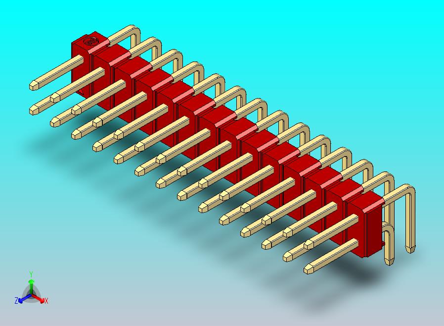 DS1022彩色排针 红色 2x14引脚 100mil 类型D 版本1.0.zip