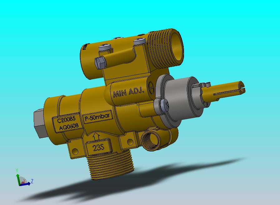 带点火火焰的安全燃气龙头