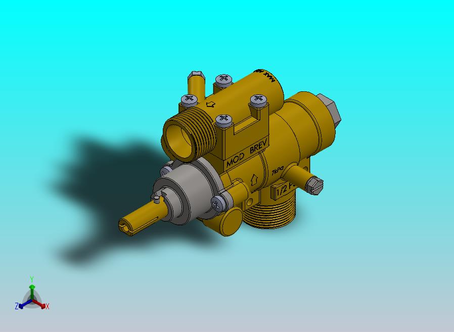 带点火火焰的安全燃气龙头