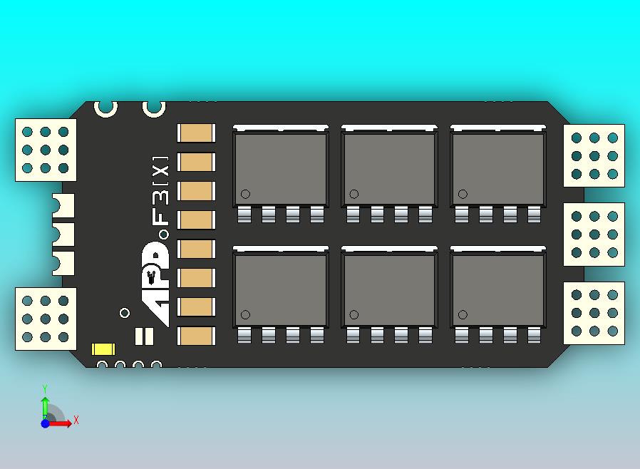 APD F3 80A ESC的详细3D CAD模型