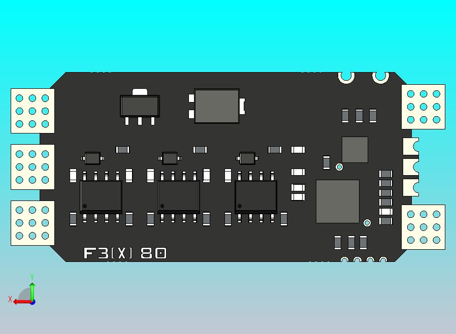 APD F3 80A ESC的详细3D CAD模型