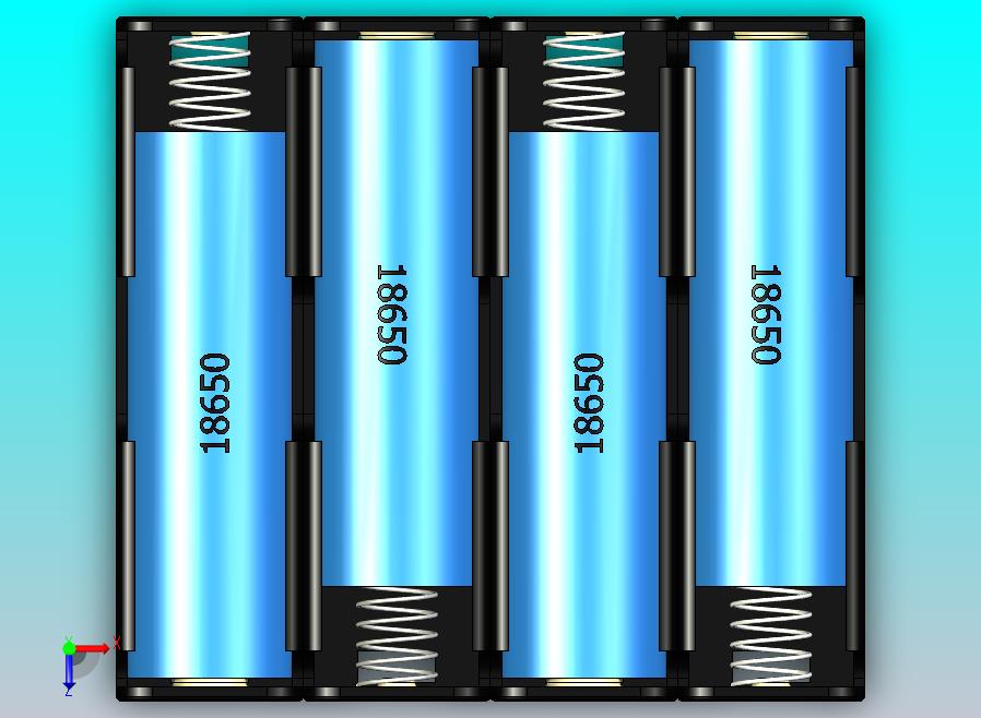 18650系列 (1-4电池) (粉红色，蓝色，绿色)
