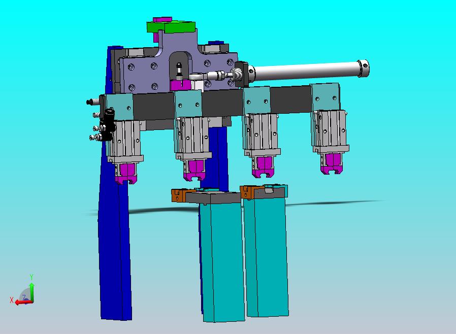夹爪气缸上下左右平移机构