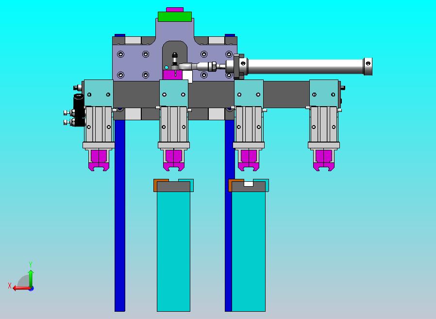 夹爪气缸上下左右平移机构