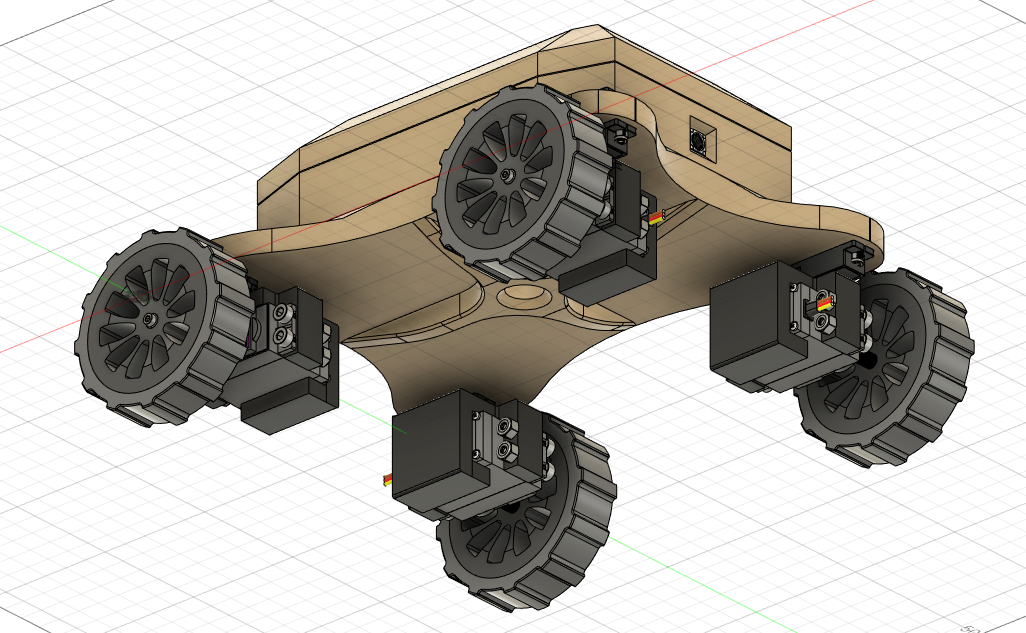 带转向系统的全轮驱动迷你漫游车