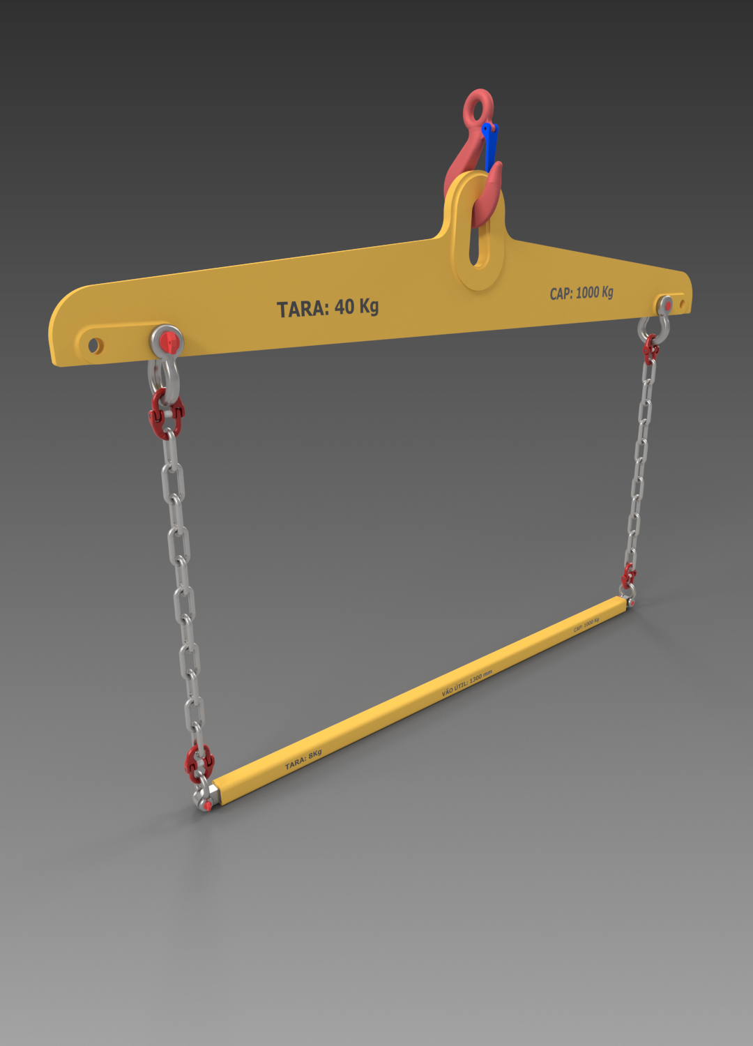 提升和运输套件 – 1000 kg 摇杆，带支撑架