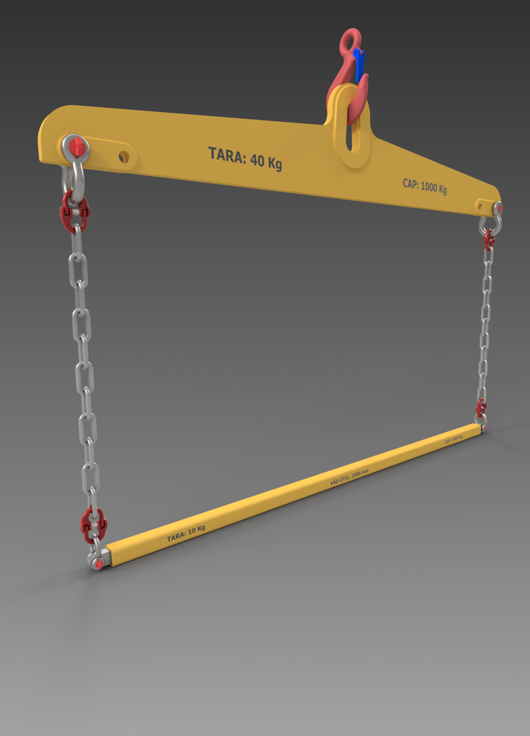 提升和运输套件 – 1000 kg 摇杆，带支撑架