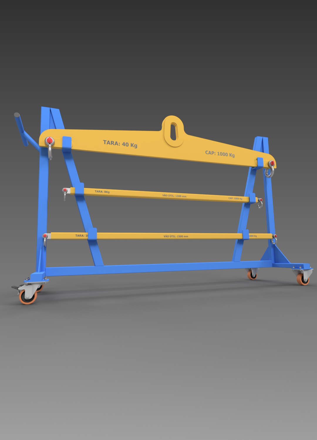 提升和运输套件 – 1000 kg 摇杆，带支撑架