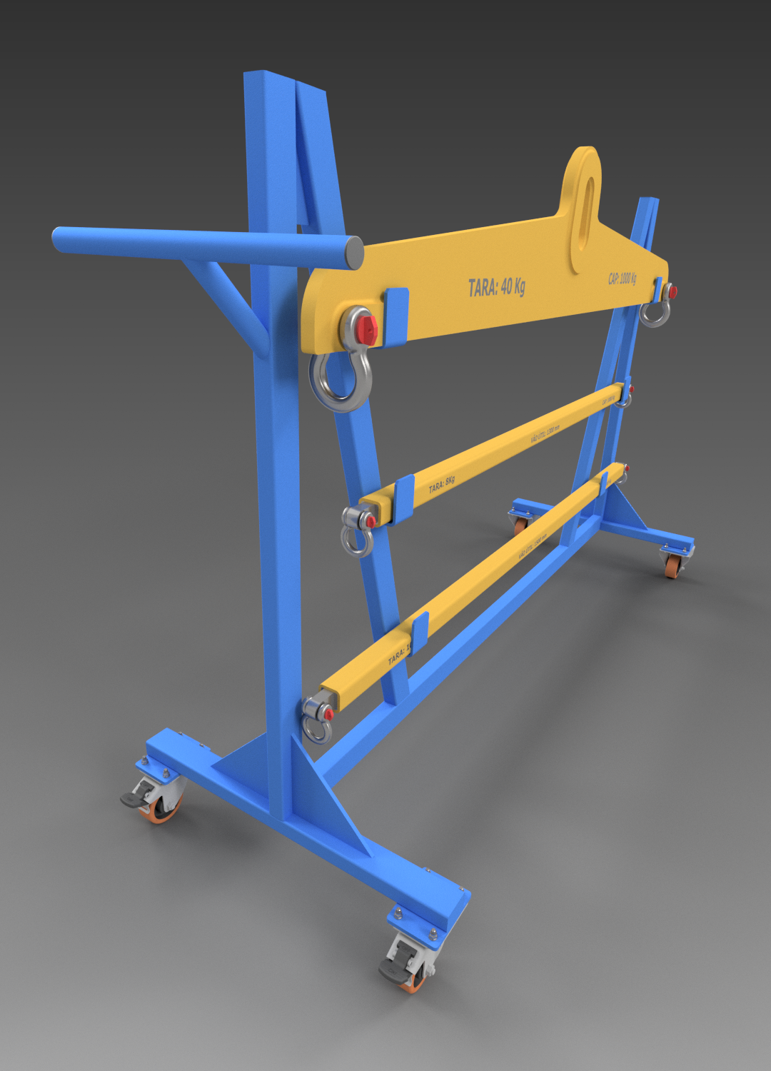 提升和运输套件 – 1000 kg 摇杆，带支撑架