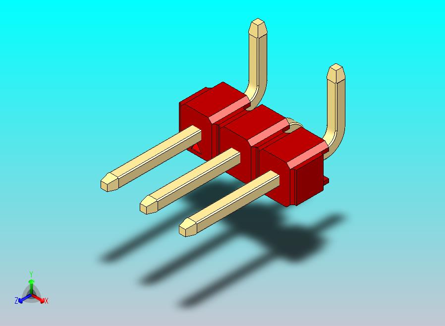 DS1022彩色排针 红色 03P 100毫 100mil 类型 SMT R1 版本1.0.zip