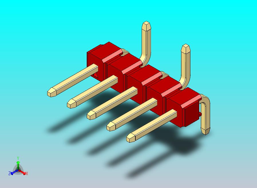 DS1022彩色排针 红色 05P 100毫 100mil SMT R2 版本1.0.zip