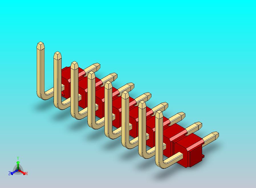 DS1022彩色排针 红色 08p 100mil 类型U 版本1.0.zip