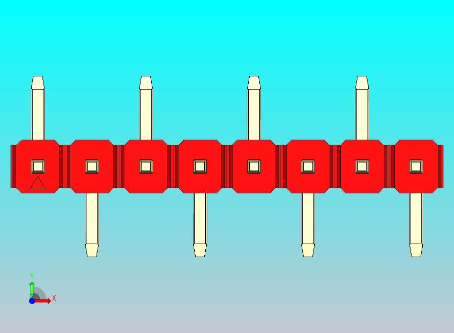 DS1022彩色排针 红色 08P 100毫 100mil 类型 SMT R1 版本1.0.zip