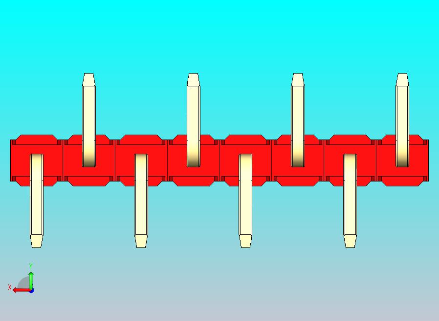 DS1022彩色排针 红色 08P 100毫 100mil 类型 SMT R1 版本1.0.zip