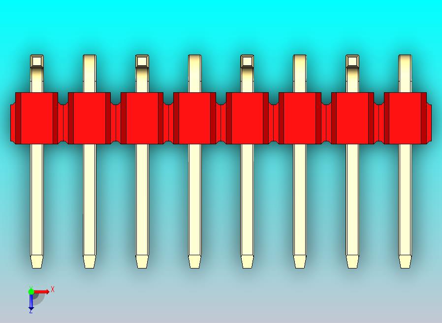 DS1022彩色排针 红色 08P 100毫 100mil 类型 SMT R1 版本1.0.zip
