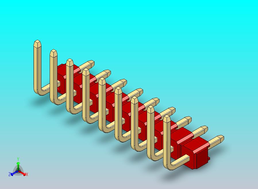 DS1022彩色排针 红色 09p 100mil 类型U 版本1.0.zip