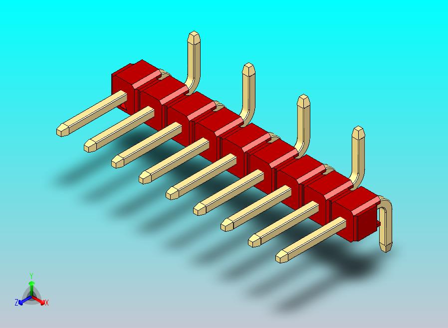DS1022彩色排针 红色 09P 100毫 100mil 类型 SMT R2 版本1.0.zip