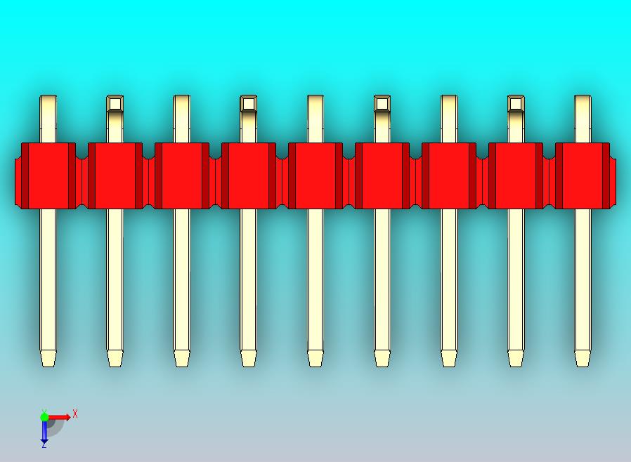 DS1022彩色排针 红色 09P 100毫 100mil 类型 SMT R2 版本1.0.zip