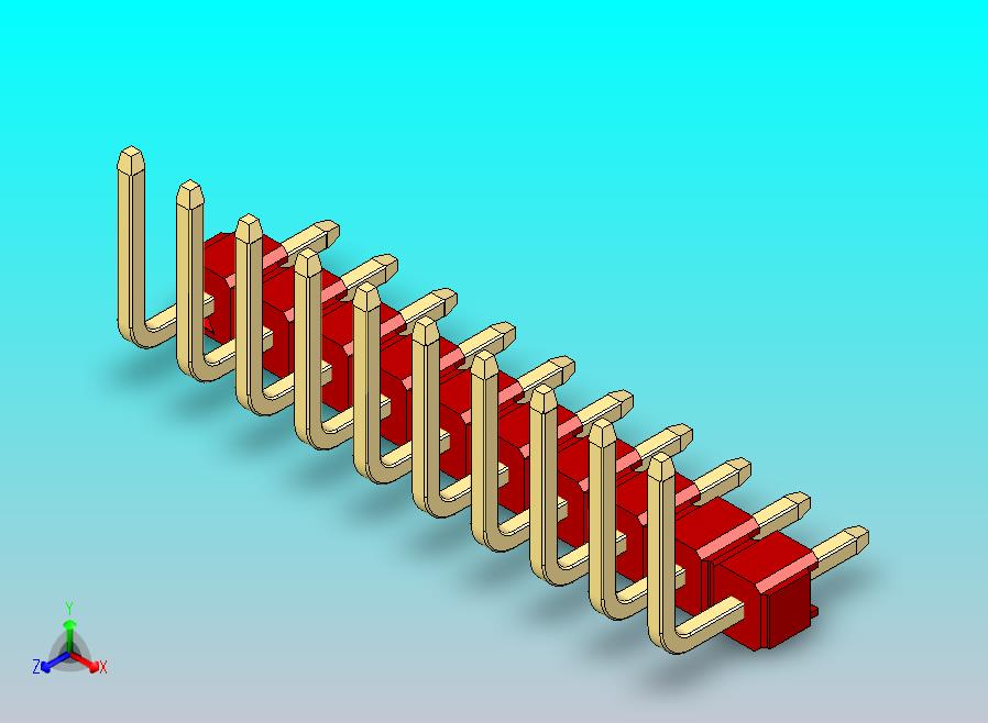 DS1022彩色排针 红色 10P 100mil 类型U 版本1.0.zip