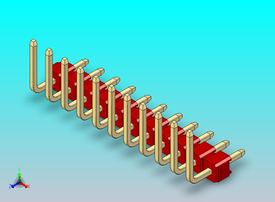 DS1022彩色排针 红色 11P 100毫 100mil 型号U 版本1.0.zip