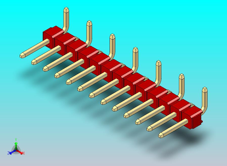 DS1022彩色排针 红色 13P 100mil 类型 SMT R1 版本1.0.zip