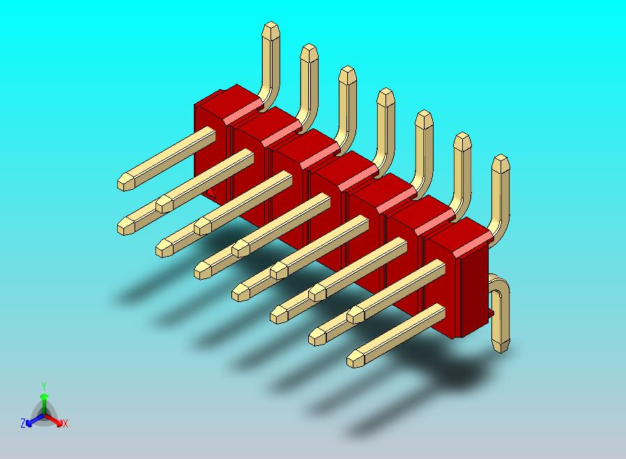 DS1022彩色排针 红色 14引脚 100密耳 SMT 类型 版本1.0.zip