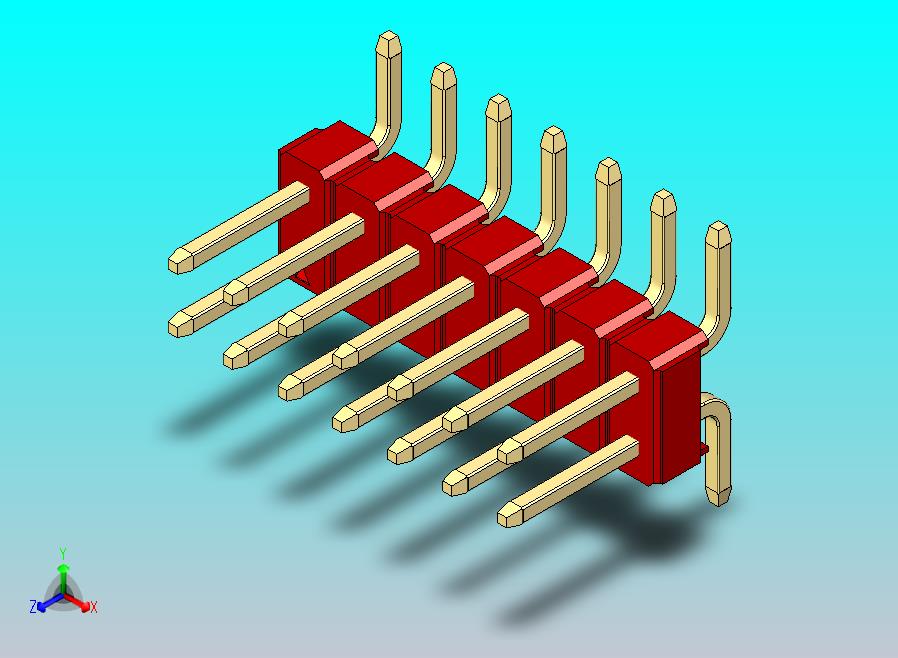 DS1022彩色排针 红色 14引脚 100密耳 SMT 类型 版本1.0.zip