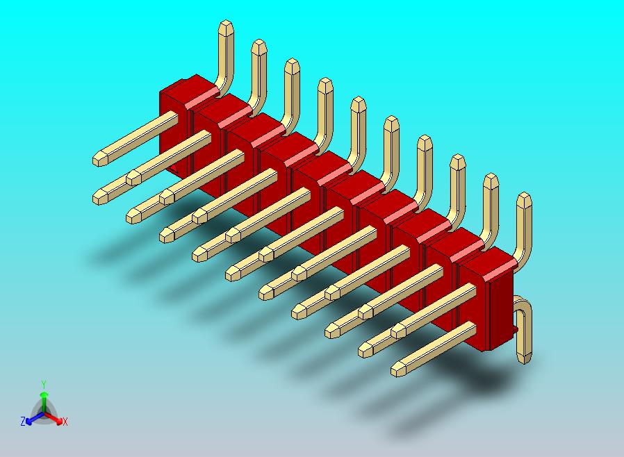 DS1022彩色排针 红色 20P 100毫 100mil 类型SMT 版本1.0.zip