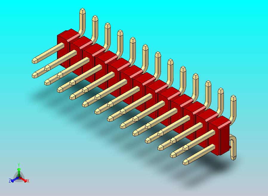DS1022彩色排针 红色 26针 100mil SMT 类型 版本1.0.zip